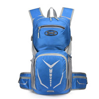 时光一百（TIME100）旅行包户外骑行水袋背包多功能运动背大容量双肩包 浅蓝色