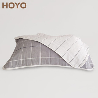 PLUS会员：HOYO 好友 日本进口品牌 枕巾柔软透气夏季单个人枕头巾毛巾家纺 索菲格枕巾-灰