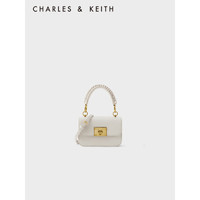 CHARLES & KEITH CHARLES&KEITH;编织拎手提包斜挎包包女包编织CK2-50781528 Ivory象牙色 S