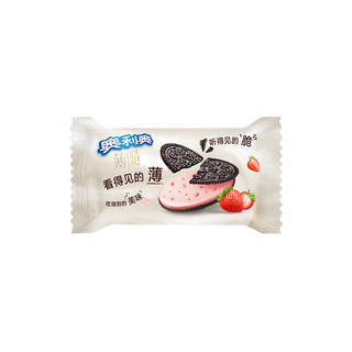 OREO 奥利奥 薄脆饼干 酸甜草莓味薄片夹心饼干办公室小吃零食 组合装共190g