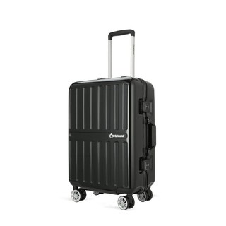 移动端：Diplomat 外交官 行李箱大容量铝框旅行可登机大学生简约拉杆箱TC-923 黑色 24英寸 托运箱