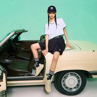 adidas 阿迪达斯 官方三叶草女夏季宽松短款运动圆领短袖T恤HE4677