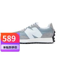 new balance NB新款男女跑步鞋情侣款327系列百搭增高 MS327LAB元祖灰