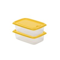 CHAHUA 茶花 塑料保鲜盒贝格1200ml×2个冷冻收纳餐盒饭盒密封盒颜色随机