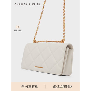 CHARLES & KEITH CHARLES&KEITH 油画菱格包包女包CK6-10680924 奶白色