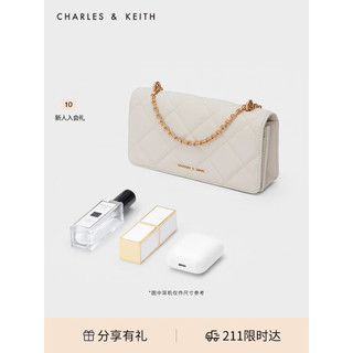 CHARLES & KEITH CHARLES&KEITH 油画菱格包包女包CK6-10680924 奶白色