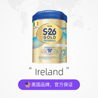Wyeth 惠氏 S-26金装奶粉幼儿乐港版900g*3罐3段爱尔兰