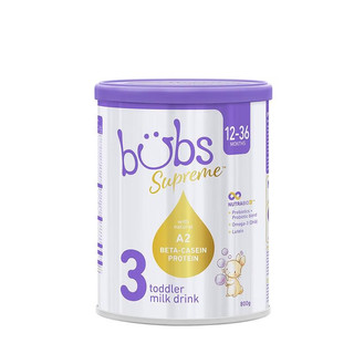 bubs 贝儿 贝臻A2酪蛋白牛奶粉全段 800g/罐 贝臻3段