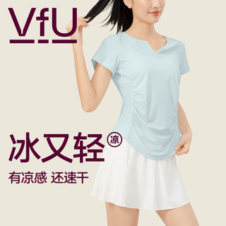 VFU 瑜伽服女显瘦健身服运动上衣普拉提训练服跑步T恤速干衣罩衫夏