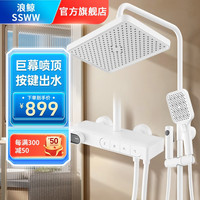 SSWW 浪鲸 按键四功能增压花洒