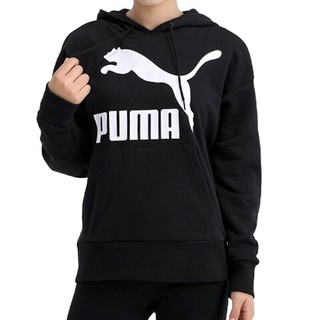 PUMA 彪马 女子 生活系列 Classics Logo Hoody Regul 运动 卫衣 599197 01 黑色 S码 （亚洲码）