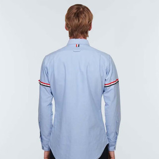 男士条纹罗缎袖标衬衫P00501846 蓝色 L