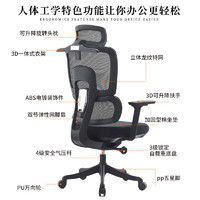 FD·MONSTER 菲迪-至成 F181 人体工学椅 海绵座垫+2D扶手+3D腰托-黑升级版