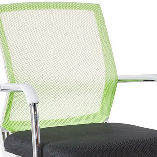 泉枫 电脑椅子家用办公椅人体工学素背转椅座椅书房会议椅学生椅子 N121-06-$白绿