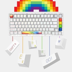 MIIIW 米物 Z830Pro 彩虹像素三模热插拔RGB灯效gasket结构办公游戏键盘