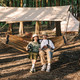 Naturehike 挪客（NatureHike）可拆卸折叠帆布吊床 户外便携露营野营加宽双人秋千 双人款/常青灰