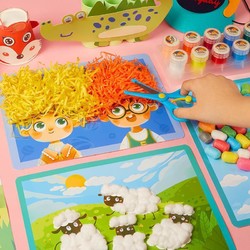 Pretty bear 幼儿园创意美术手工diy制作材料包美劳绘画画课粘贴儿童玩具礼物