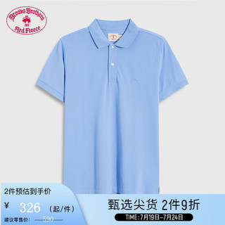 Brooks Brothers 男士短袖POLO衫 1000092914 淡蓝色 M