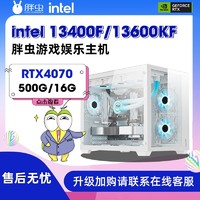 GAINWARD 耕升 胖虫Intel 13400F/13600KF搭载RTX4070电竞游戏DIY组装机