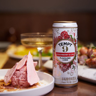 TEMPT果酒气泡甜酒微醺低度诱惑9号草莓橙味330ml