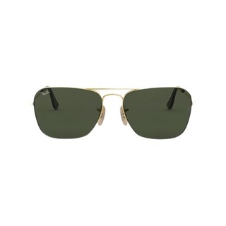 Ray-Ban 雷朋 CARAVAN RB3136 181 中性太阳镜 金框绿片 58mm