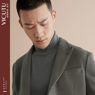 VICUTU/威可多商场同款男士单西服秋季新款羊毛修身西装外套男