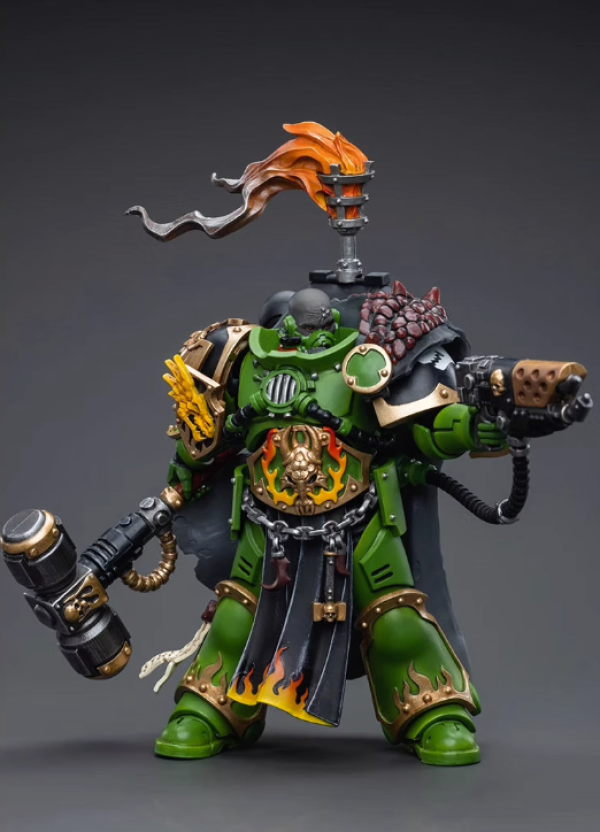 joytoy暗源战锤40k火蜥蜴连长阿德拉克斯阿伽顿118可动兵人