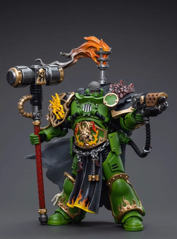 joytoy暗源战锤40k火蜥蜴连长阿德拉克斯阿伽顿118可动兵人