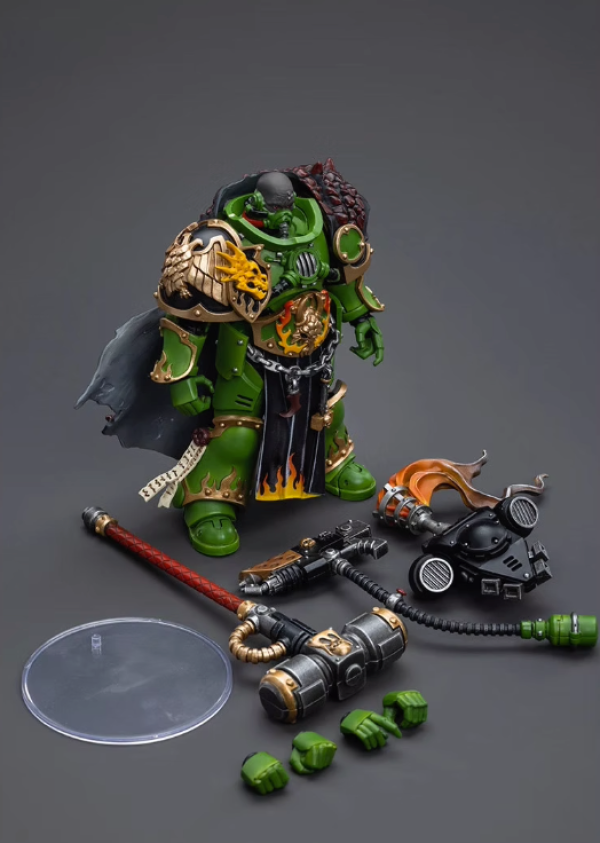 joytoy暗源战锤40k火蜥蜴连长阿德拉克斯阿伽顿118可动兵人