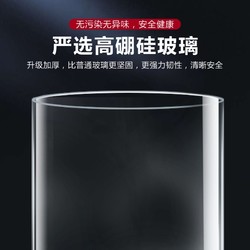 boxtech 鱼缸客厅小型一体免换水超白玻璃桌面生态缸圆形循环过滤静音家用