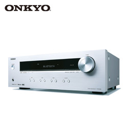 ONKYO 安桥 TX-8220 高保真HIFI功放机 合并式立体声蓝牙功放 2.1声道放大器发烧无损音乐家用功放FM 银色