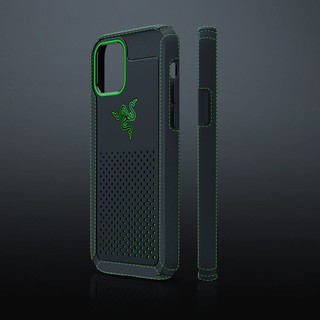 RAZER 雷蛇 iPhone 12 Pro 冰铠专业版 硅胶散热保护壳 黑绿色