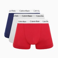 Calvin Klein CK纯棉平角裤男本命年红内裤弹性四角裤3条装U2664G