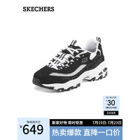 斯凯奇skechers经典黑白熊猫鞋女士休闲鞋情侣厚底运动896121\/894129 黑色/白色/BKW 40