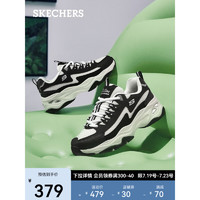 斯凯奇（Skechers）男女闪电熊猫鞋拼接运动休闲鞋厚底老爹鞋237225/149491 女款/黑色/白色/149491-BKW 41.5