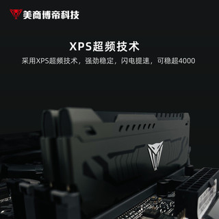 VIPER GAMING 博帝蟒龙 DDR4 3600MHz 台式机内存 马甲条 黑色 8GB PVS48G360C8