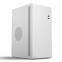 soeyi 硕一 商务办公电脑台式机迷你小型手提桌面主机箱(M-ATX/ITX主板/ATX电源/0.6加厚板材) V200白色