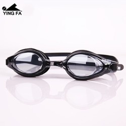 YINGFA 英发 泳镜高清防雾游泳专业防水游泳眼镜男女通用成人大框舒适 黑色