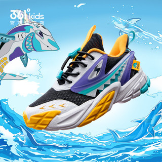 361° 童鞋男童休闲鞋2023夏季新款小童鲨鱼造型运动鞋