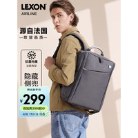 PLUS会员：LEXON 乐上 双肩包商务笔记本电脑包14/15.6/16英寸旅行背包时尚男士书包灰色