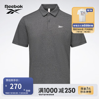 Reebok 锐步 官方23夏季男子经典时尚运动休闲针织短袖Polo23RMS4 23RMS417M001 A/XL