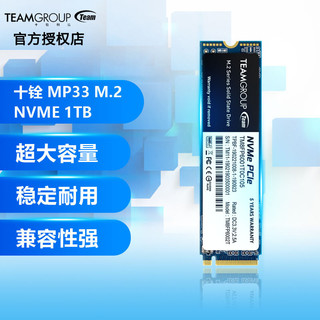 Team 十铨 MP33 M.2 固态硬盘 1TB (PCI-E3.0)