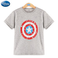 Disney 迪士尼 儿童t恤男童半袖夏季短袖小宝宝上衣 HM96287灰色 120