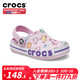 crocs 卡骆驰 洞洞鞋儿童鞋2022夏季新款户外沙滩鞋粉色凉鞋207020