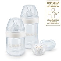 NUK 德国NUK超宽口径宝宝仿真母乳塑料奶瓶多孔硅胶防胀气母感瓶套装