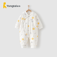 Tongtai 童泰 秋冬1-18个月婴儿保暖加厚纯棉冬季棉衣连身衣偏开扣爬服宝宝