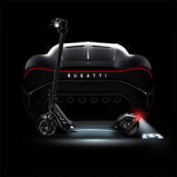 BUGATTI 布加迪 镁合金框架高性能可折叠时尚通勤轻质双制动高端电动滑板车电动车 黑色BG-ES-09-700-BK