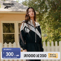 Reebok 锐步 官方2022女子黑白撞色潮流运动短款修身显身材外套HH9752