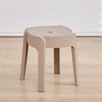 JF 儿童矮凳时尚小板凳大人椅子塑料加厚客厅防滑圆凳可叠放浴室凳子