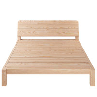 QuanU 全友 家居实木床出租房现代简约1.5米双人床1.8经济型家用简易单人床架1.
